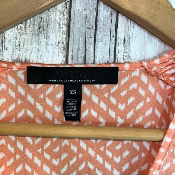 White House Black Market Peachy Flutter Sleeve Blouse - Picture 6 of 6